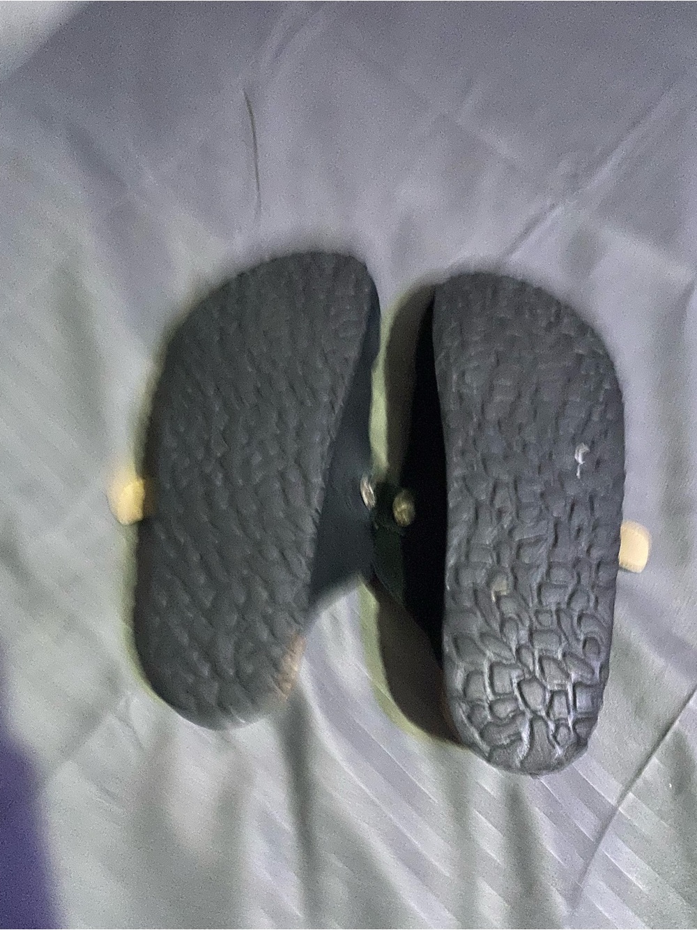 Black Rubber Flip Flop Sandals
